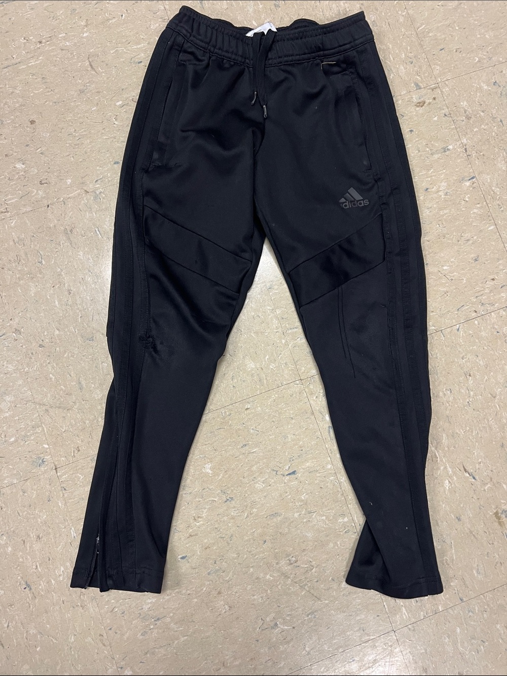 adidas Black Slim Zip Hem Training Pants